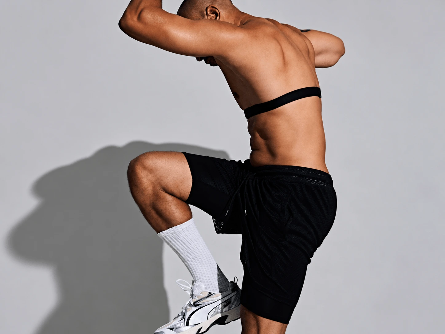 Athlete with a heart rate monitor