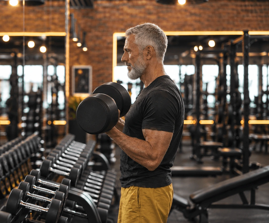 Man lifting at the gym