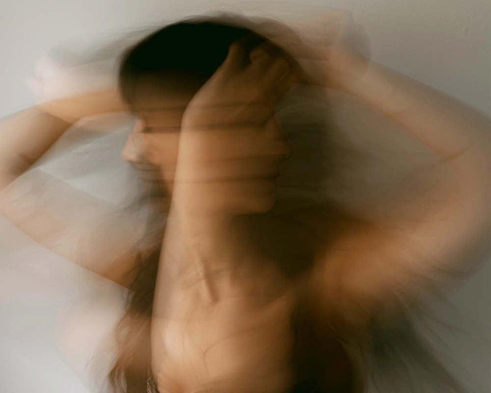Woman in turmoir