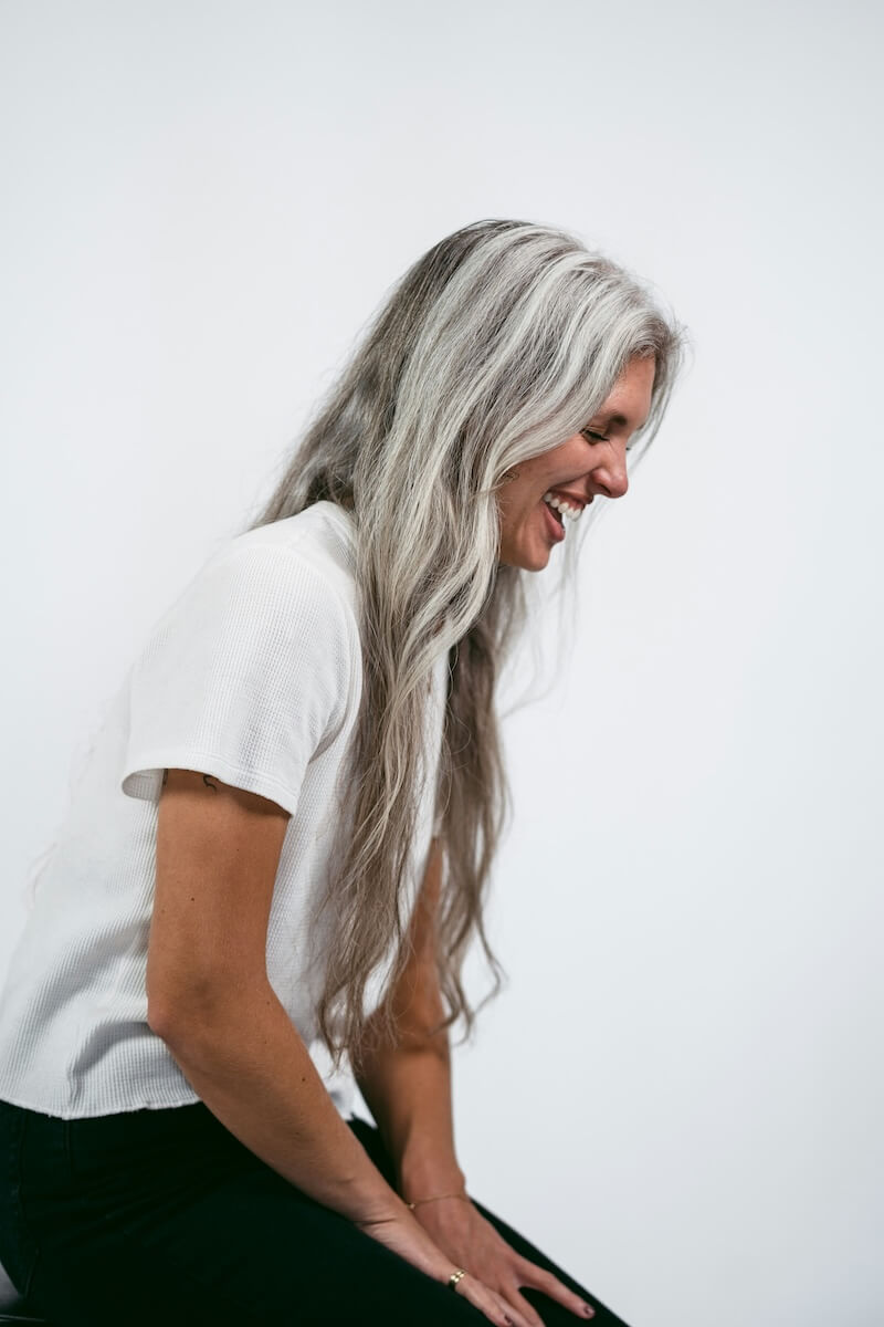 Joyful woman in mid-life