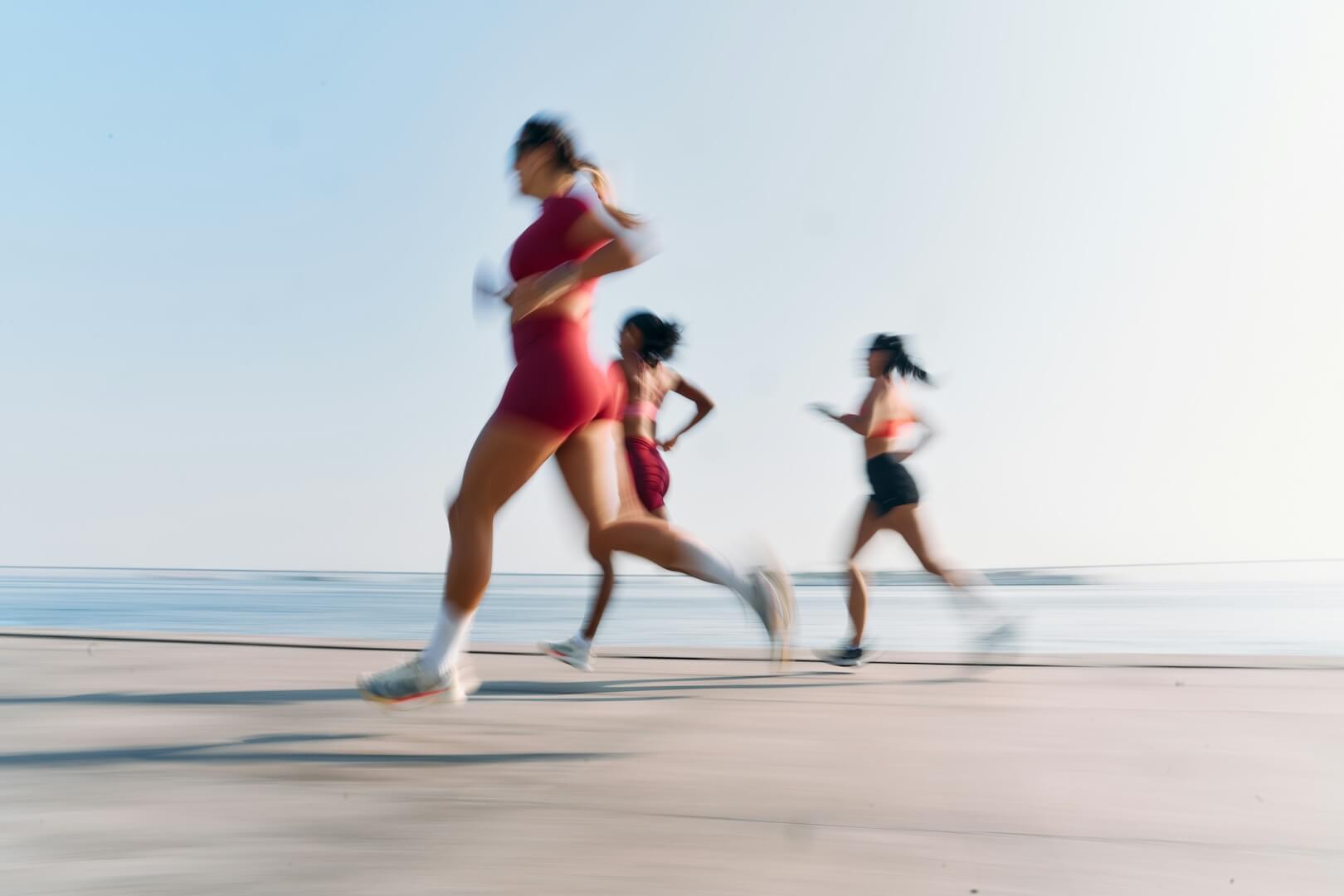 Running on the beach